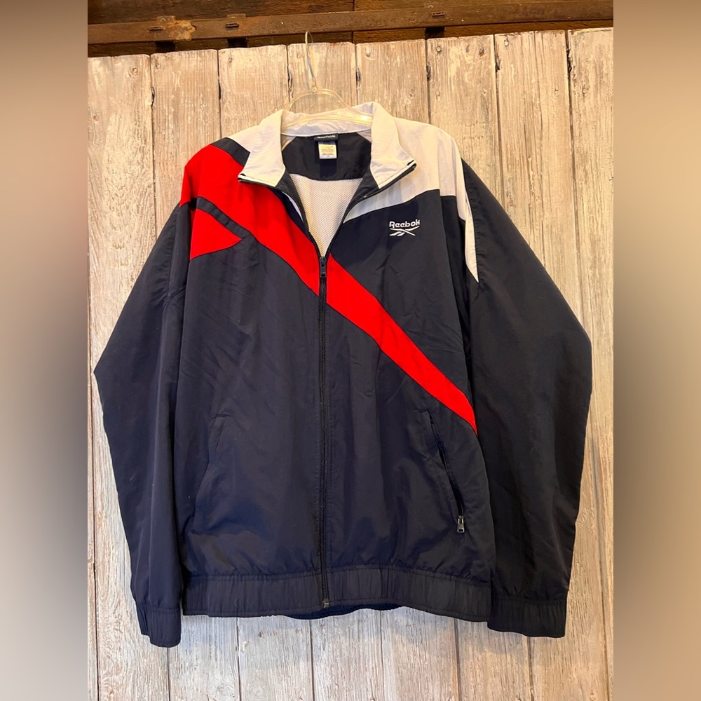Reebok Men's Blue and Red Jacket